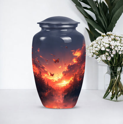 pink butterfly urn for women