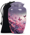 pink butterfly large urn for ashes