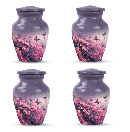 pink butterfly large urn for ashes
