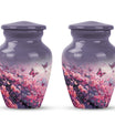 pink butterfly large urn for ashes
