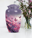 pink butterfly large urn for ashes