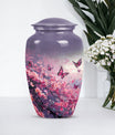 pink butterfly large urn for ashes