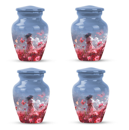 Pink butterfly urn, 