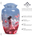 Pink butterfly urn, 