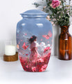 Pink butterfly urn, 