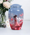 Pink butterfly urn, 