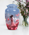 Pink butterfly urn, 