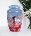 Pink butterfly urn, 