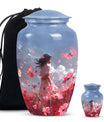 Pink butterfly urn, 