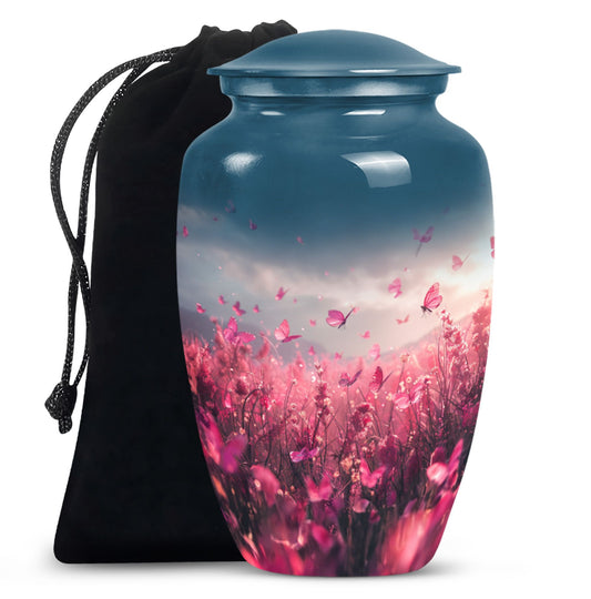  pink butterfly urn, memorial urns for human ashes