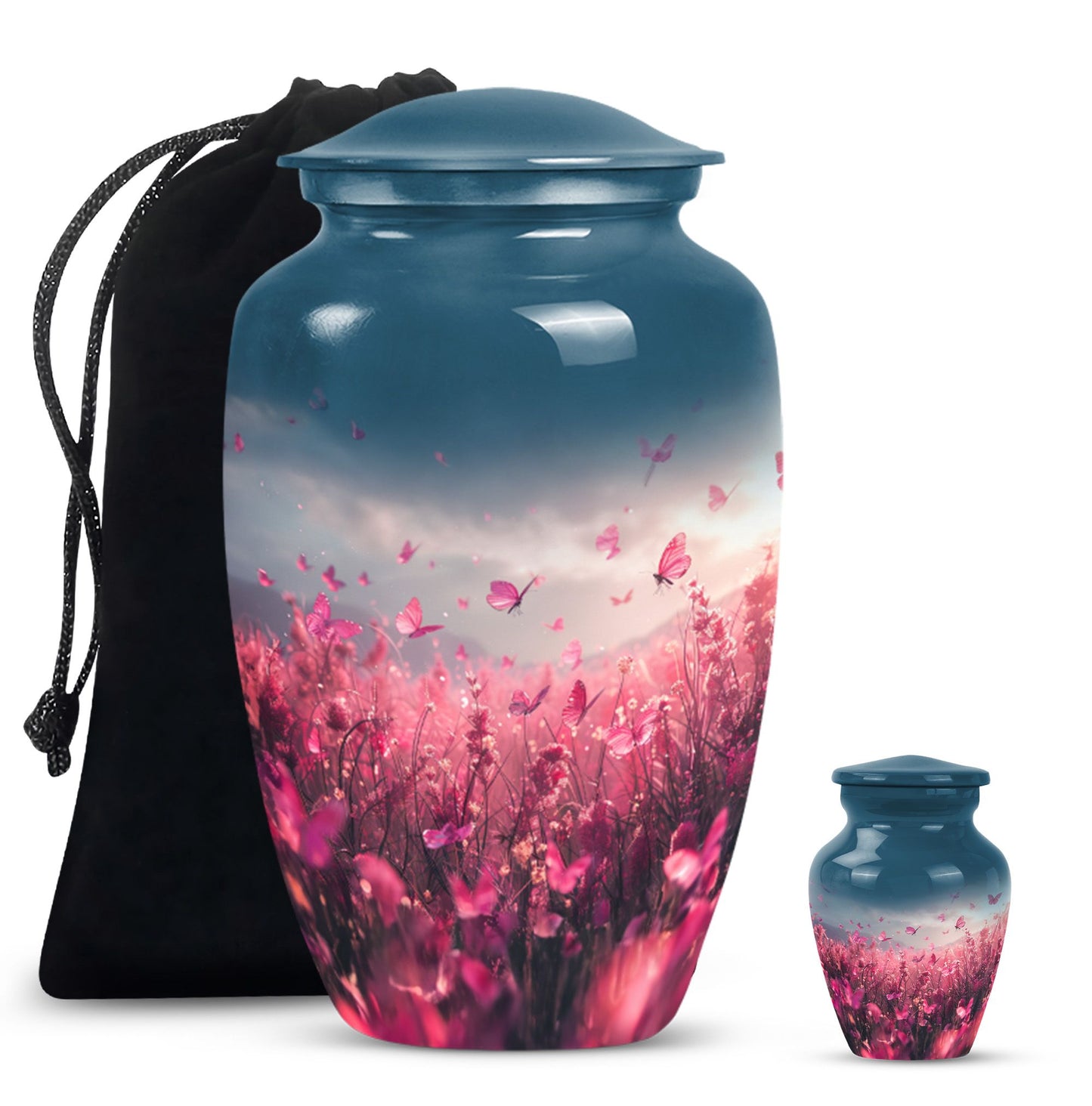  pink butterfly urn, memorial urns for human ashes