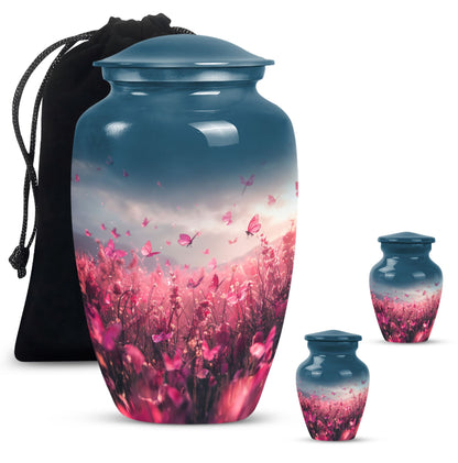  pink butterfly urn, memorial urns for human ashes
