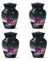 purple butterfly design classic urn for human ashes