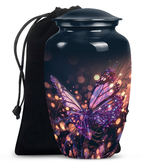 purple butterfly urn for cremation funeral
