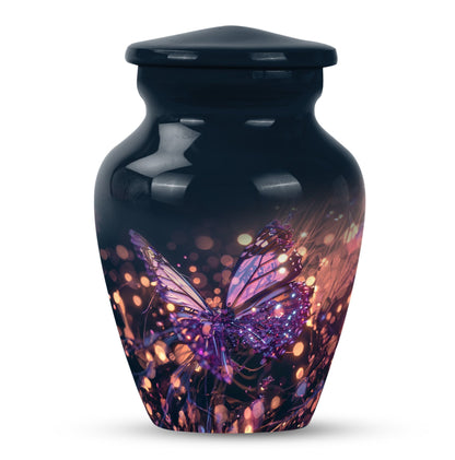 purple butterfly urn for cremation funeral