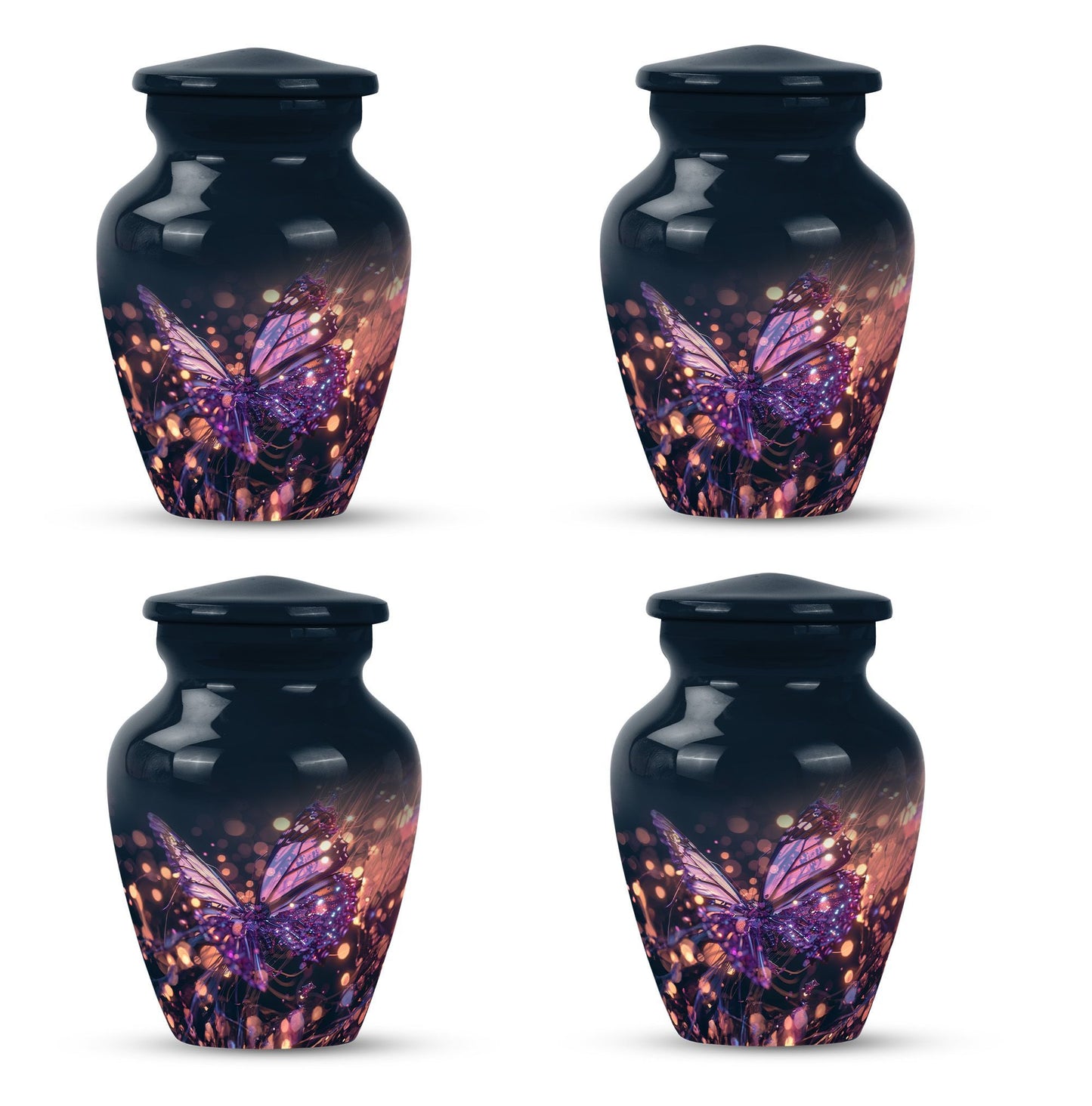 purple butterfly urn for cremation funeral
