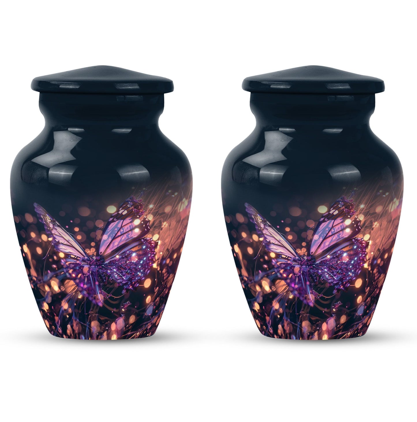 purple butterfly urn for cremation funeral
