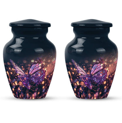 purple butterfly urn for cremation funeral