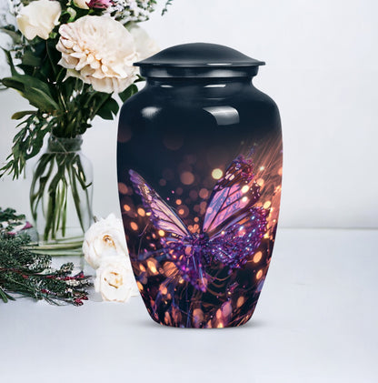 purple butterfly urn for cremation funeral