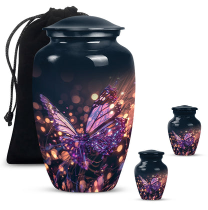 purple butterfly urn for cremation funeral