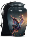 purple butterfly urn