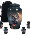 purple butterfly urn