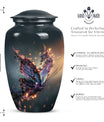 purple butterfly urn