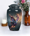 purple butterfly urn