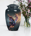 purple butterfly urn