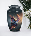 purple butterfly urn