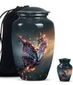 purple butterfly urn