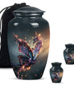 purple butterfly urn
