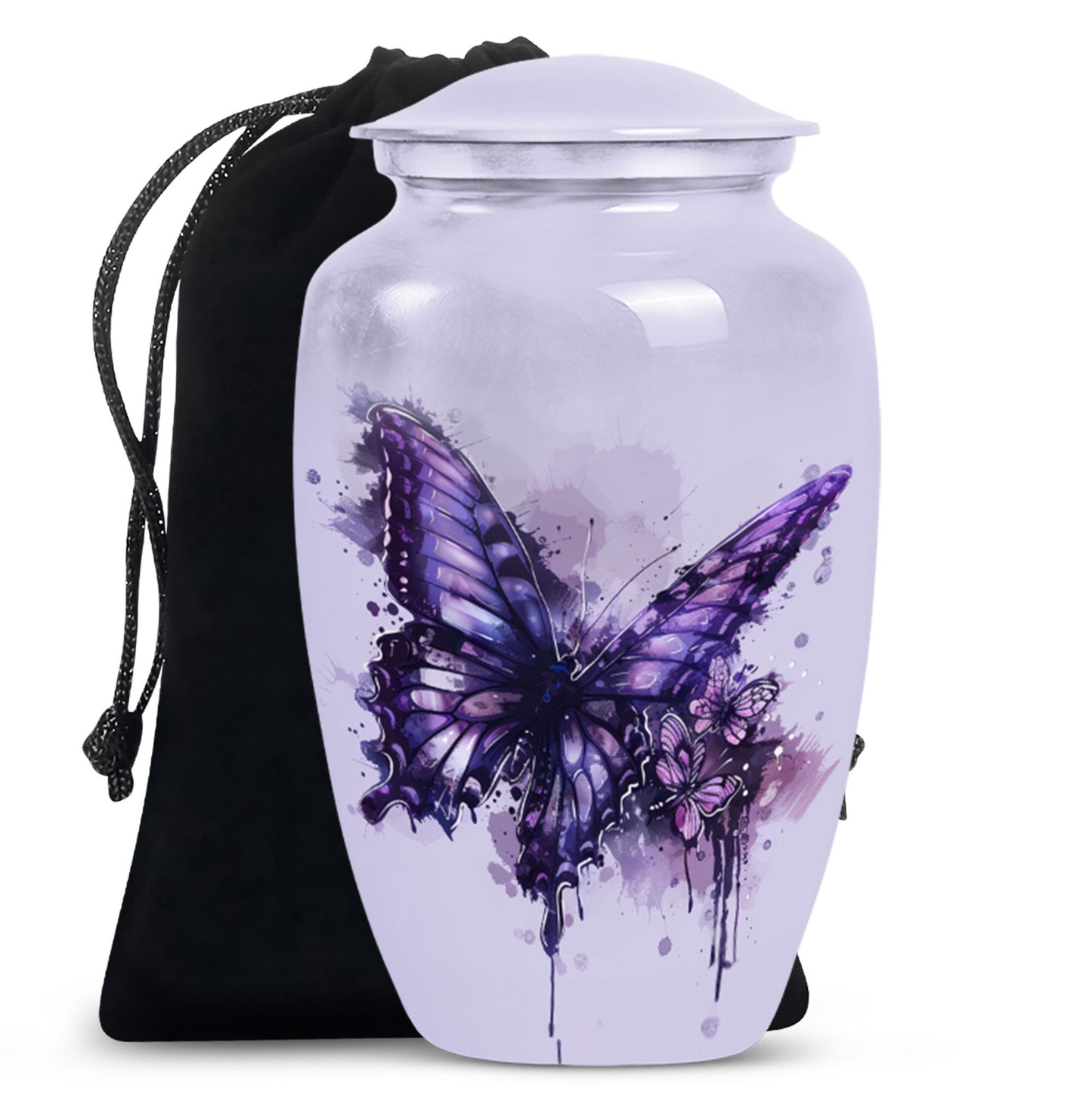 purple butterfly urn for cremation ashes