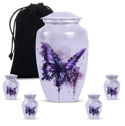  purple butterfly urn for cremation ashes