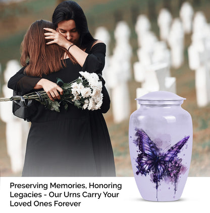  purple butterfly urn for cremation ashes