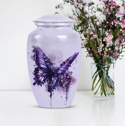  purple butterfly urn for cremation ashes