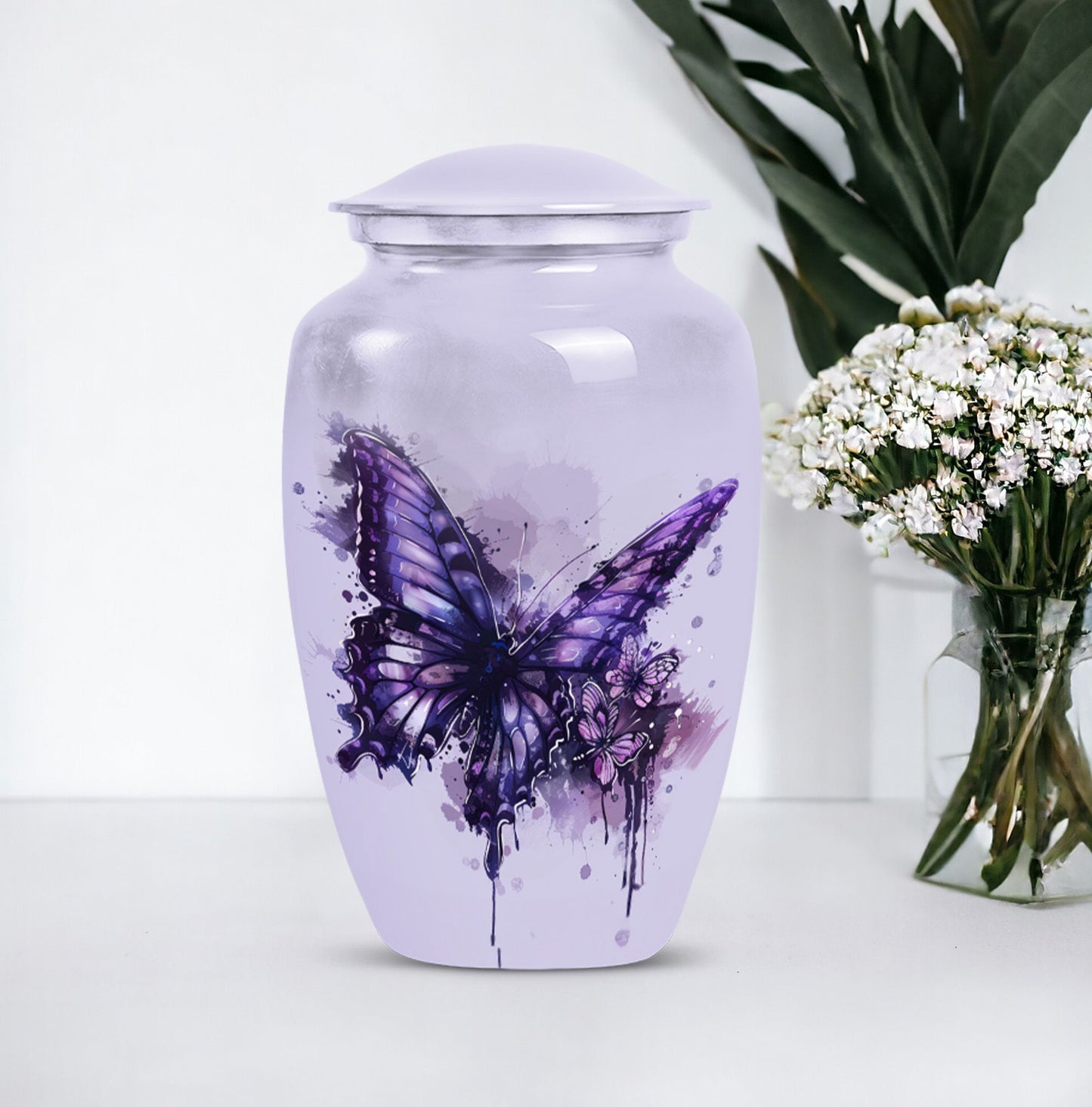  purple butterfly urn for cremation ashes