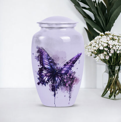  purple butterfly urn for cremation ashes