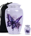  purple butterfly urn for cremation ashes