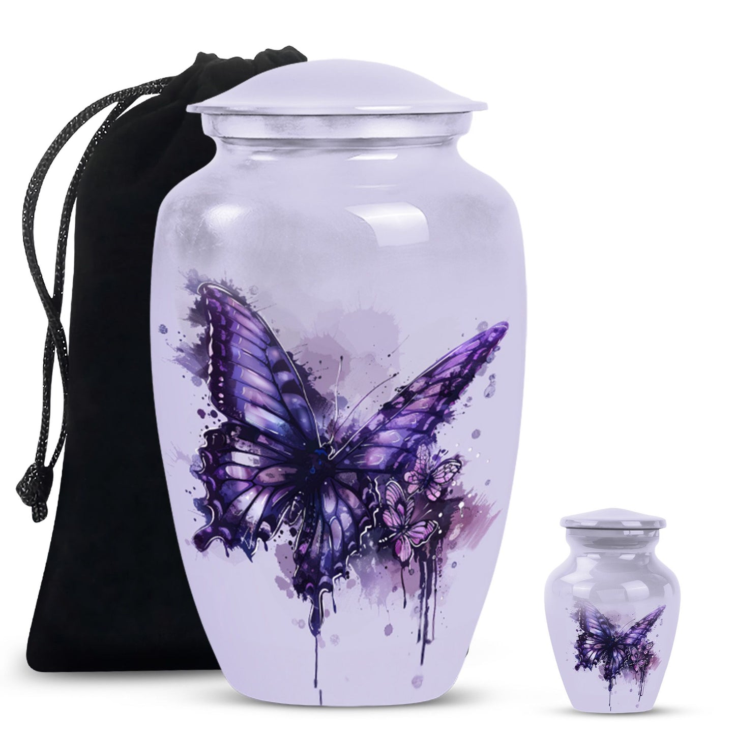  purple butterfly urn for cremation ashes
