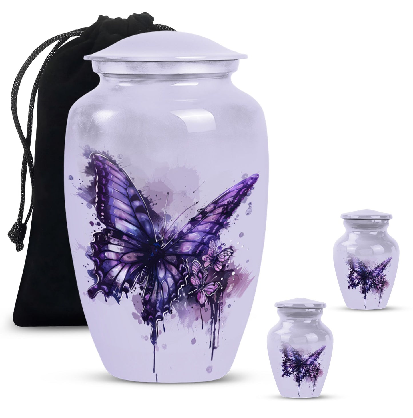  purple butterfly urn for cremation ashes