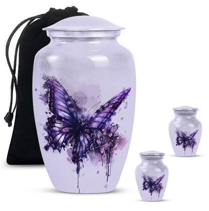  purple butterfly urn for cremation ashes