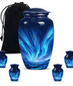 Large Aurora Borealis funeral urn with butterfly design,