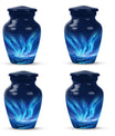 Large Aurora Borealis funeral urn with butterfly design,