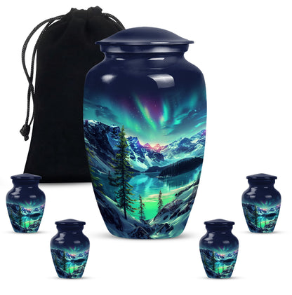 Aurora Borealis theme for burial ashes