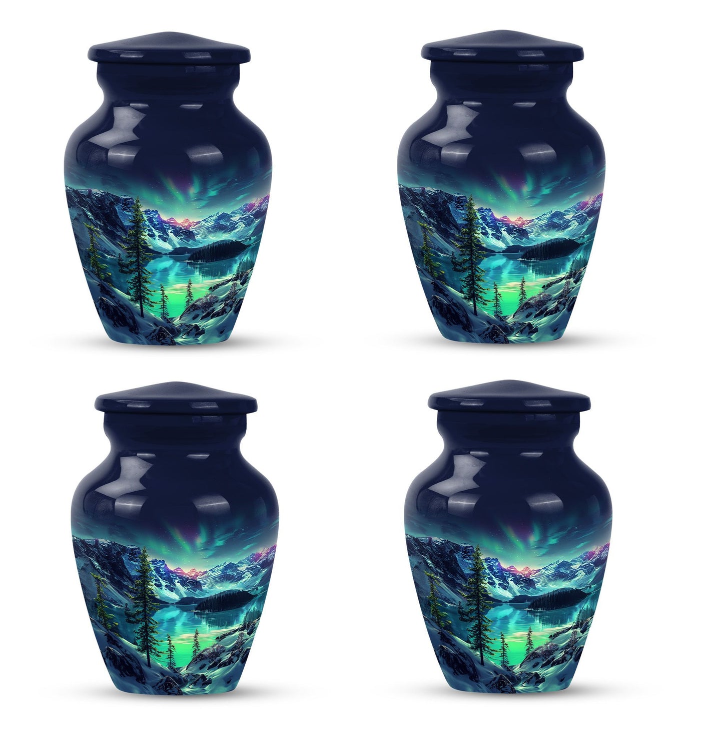 Aurora Borealis theme for burial ashes