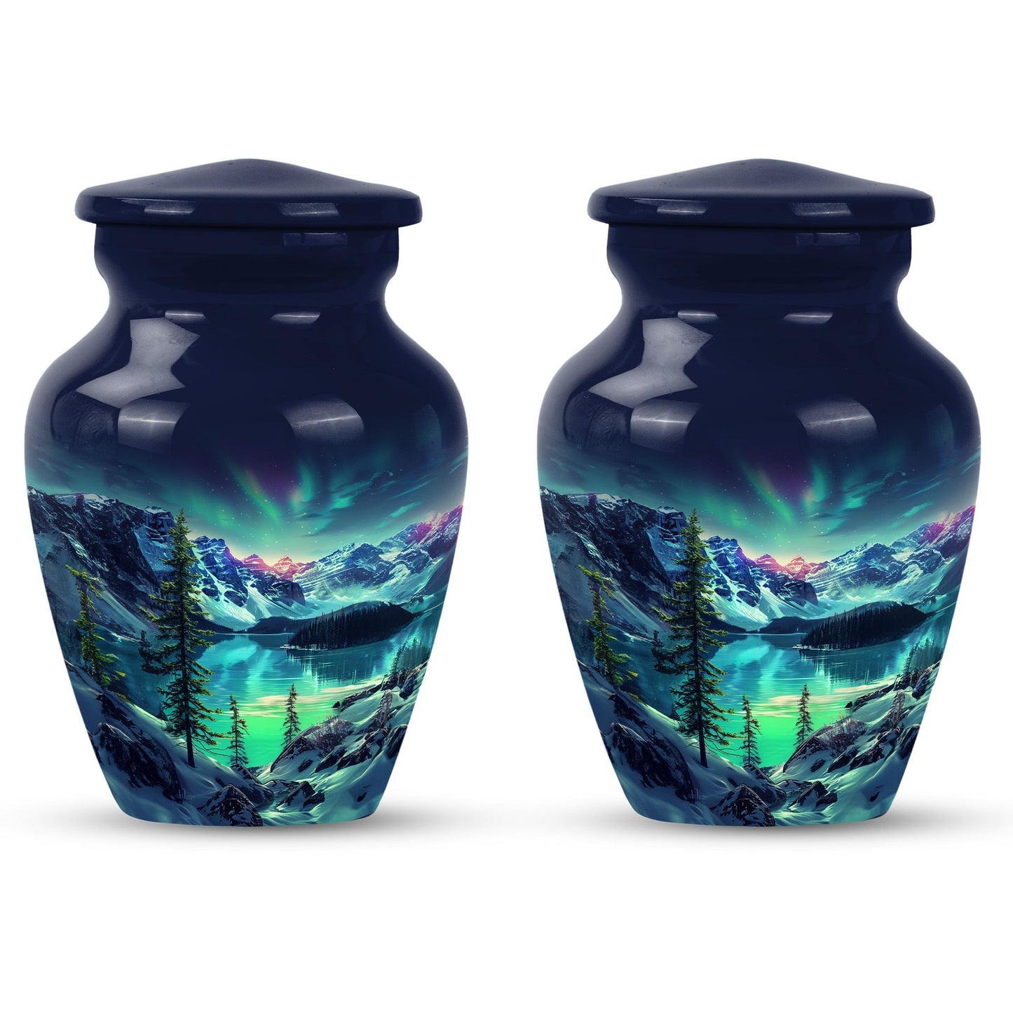 Aurora Borealis theme for burial ashes