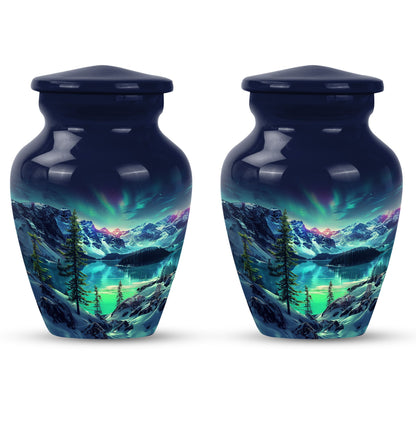 Aurora Borealis theme for burial ashes