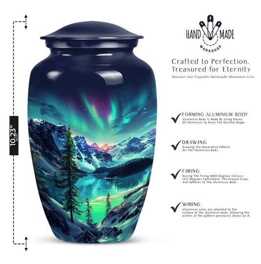 Aurora Borealis theme for burial ashes
