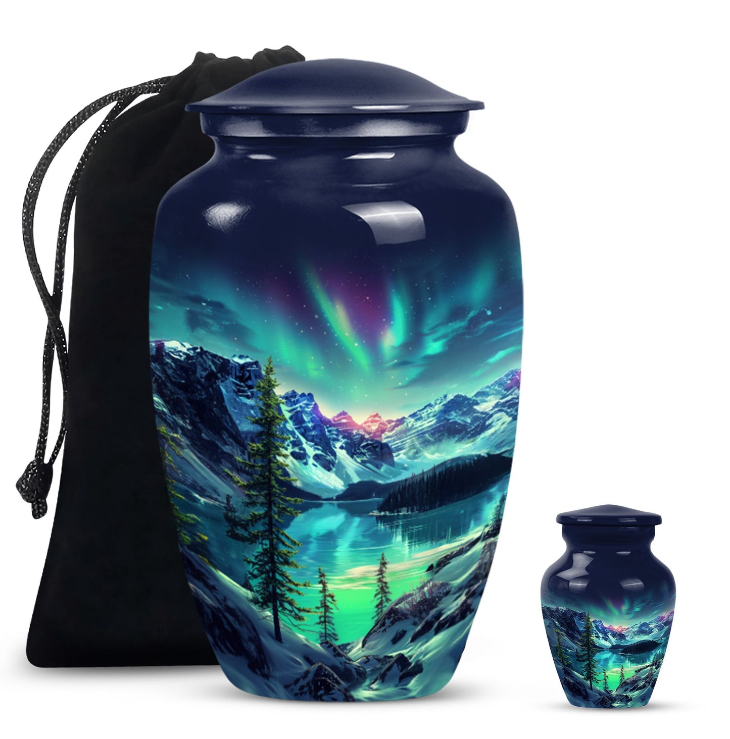 Aurora Borealis theme for burial ashes